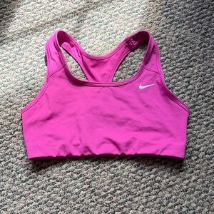 Nike Hot Pink Racerback Sports Bra with Swoosh